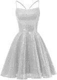 Sequined Evening Dress Strap A-Line Party Dress For Women（Processing time need 3-6 days）