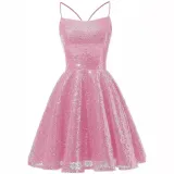 Sequined Evening Dress Strap A-Line Party Dress For Women（Processing time need 3-6 days）
