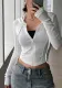 Women casual long sleeve zipper hooded jacket