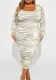 Women Round Neck Plus Size Bodycon Dress