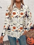 Halloween Women Printed Long Sleeve Shirt