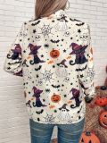 Halloween Women Printed Long Sleeve Shirt