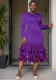 Women beaded Formal Party long sleeve Dress