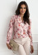 Women Printed long sleeve v-neck shirt