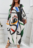 Plus Size Women Casual Long Sleeve Dress