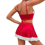 Christmas Clothes Holiday Night Club Three-Piece Women Skirt Set