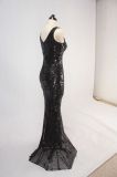 Women Formal Party Sequins Sleeveless Mermaid Evening Dress