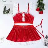 Christmas Clothes Holiday Night Club Three-Piece Women Skirt Set