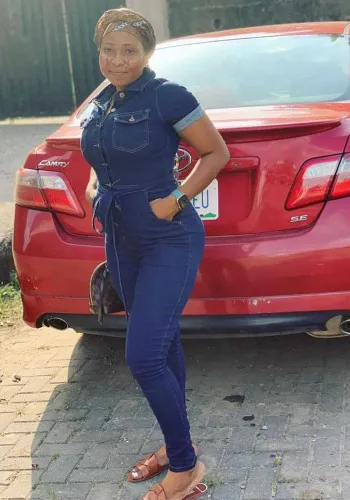 African Women Casual Denim Jumpsuit