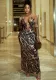 Women summer Women sexy Halter Neck lace Crop Backless Leopard dress