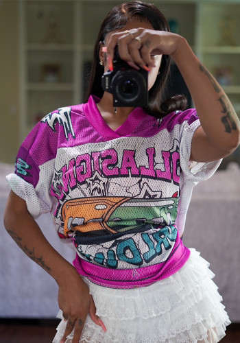Women street fashion Casual sports Top T-shirt
