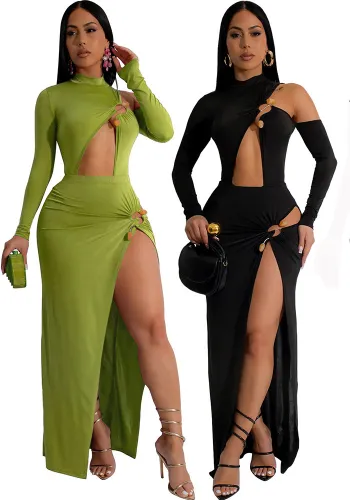 Women irregular sexy Top and skirt two-piece set