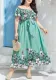 Off Shoulder Slim Waist Print A-Line Plus Size Elegant Chic Holidays Long Dress