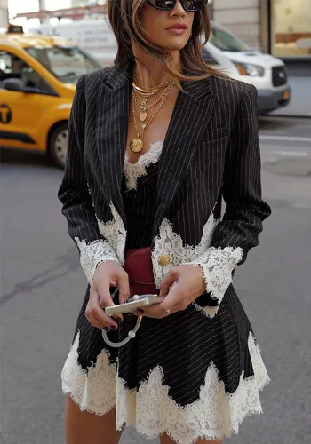 Autumn Winter Fashion Suits Loose Casual Dress Blazer Women's Two-Piece Set