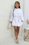 Spring Autumn Women's Fashion Casual Solid Color Loose Long Sleeve Hoodies