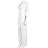 Summer Sexy Slim-Fitting Lace-Up Crop Turndown Collar Two Piece Pants Set For Women