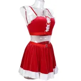Christmas Clothes Holiday Night Club Three-Piece Women Skirt Set