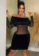 Autumn Women's Sexy See-Through Off Shoulder Mesh Dress