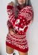 Autumn Winter Knitting Sweater Women Christmas Knitting Long-Sleeved Fashion Loose Dress