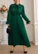Autumn Winter Plus Size Women's Elegant Chic Elastic Waist Long Dress