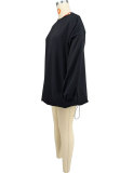 Spring Autumn Women's Fashion Casual Solid Color Loose Long Sleeve Hoodies