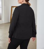 Plus Size Women's Tops Chic Career Shirt