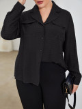 Plus Size Women's Tops Chic Career Shirt