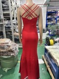 Formal Party Evening Dress Fashion Elegant Long Sexy Straps Slim Mermaid Cocktail Prom Dress