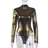 Women spring sexy high collar jumpsuit