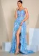 Women Suspender Sexy Long Sequin Formal Party Evening Dress