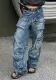 American Multi-Pocket Denim Cargo Pants Female Autumn And Winter Street Washed Wide Leg Trend Trousers