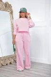 Women's Autumn And Winter Sportswear Long Sleeve Round Neck Top Pants Two Piece Set