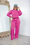 Women's Autumn And Winter Sportswear Long Sleeve Round Neck Top Pants Two Piece Set