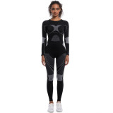 Women Seamless Tight Fitting High Stretch Long-Sleeved Sports Running Cycling Yoga Suit