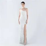 Plus Size Women Sequin Formal Party Maxi Evening Dress