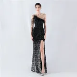 Plus Size Women Sequin Formal Party Maxi Evening Dress
