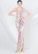 Plus Size Women Sequin Formal Party Maxi Evening Dress