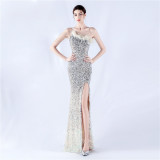 Plus Size Women Sequin Formal Party Maxi Evening Dress