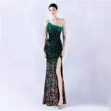Plus Size Women Sequin Formal Party Maxi Evening Dress