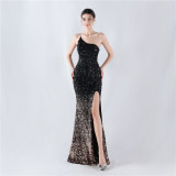Plus Size Women Sequin Formal Party Maxi Evening Dress