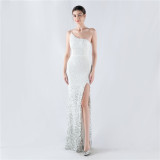 Plus Size Women Sequin Formal Party Maxi Evening Dress