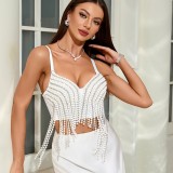 Pearl Diamond Herringbone Bra Party Clothes