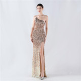 Plus Size Women Sequin Formal Party Maxi Evening Dress