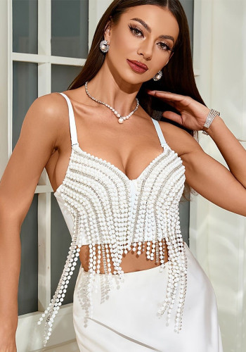 Pearl Diamond Herringbone Bra Party Clothes