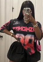 Fashion Women's Printed Ball Jersey T-Shirt