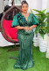 Plus size Women African Party Sequin Deress