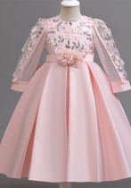 Girls Lace long sleeve princess dress