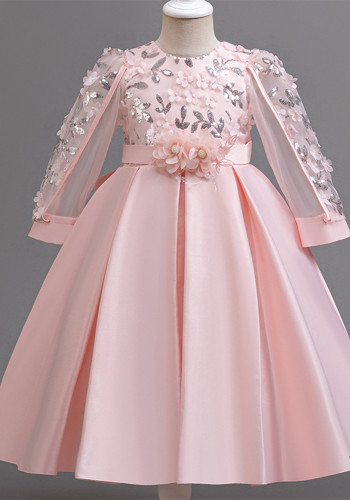 Girls Lace long sleeve princess dress