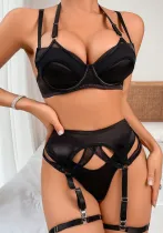 Fashion Sexy Bra Set Sexy Low Back  Four-Piece Lingerie Set