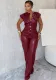 Women's Fashion Sleeveless Pu Leather Jumpsuit